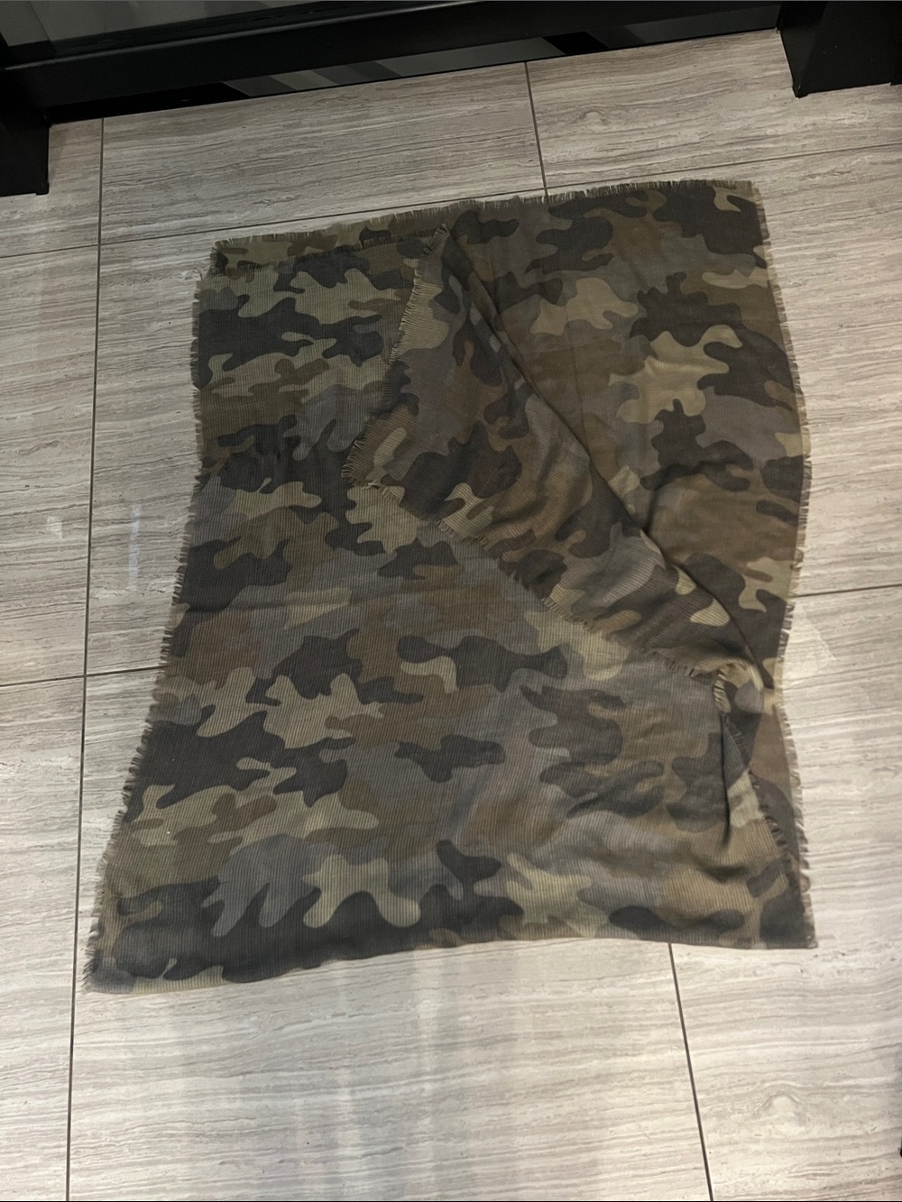 Stella & Dot Olive and Black Camo Scarf